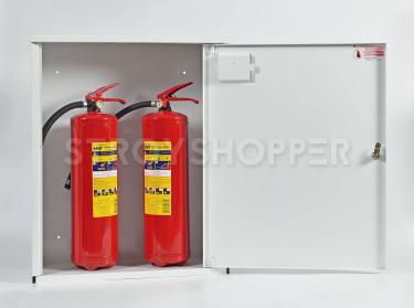 Шкаф для огнетушителя ШПО-112НЗБ навесной закрытый белый
