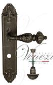 Дверная ручка Venezia на планке PL90 мод. Lucrecia (ант. серебро) сантехническая