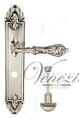 Дверная ручка Venezia на планке PL90 мод. Monte Cristo (натур. серебро + чернение) сан