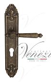 Дверная ручка Venezia на планке PL90 мод. Pellestrina (ант. бронза) под цилиндр