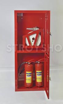 Шкаф пожарный ШПК-320ВЗК встраиваемый закрытый красный