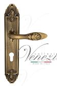 Дверная ручка Venezia на планке PL90 мод. Casanova (мат. бронза) под цилиндр