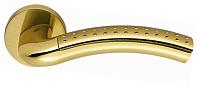 Дверная ручка Colombo мод. Milla LC41 RSB с перфорацией (полированная латунь/ матовая