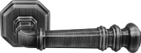 Дверная ручка Forme мод. Atlas 159RAT (затемненное серебро) на розетке 50RAT
