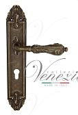 Дверная ручка Venezia на планке PL90 мод. Monte Cristo (ант. бронза) под цилиндр